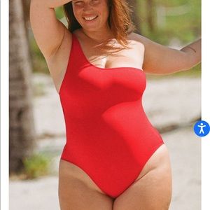 Andie Nantucket One Piece Sz L Red